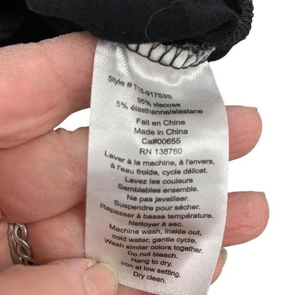 Stork & Babe Womens Black Ruched V Neck Sleeveless Maternity Dress Size M - Picture 6 of 8